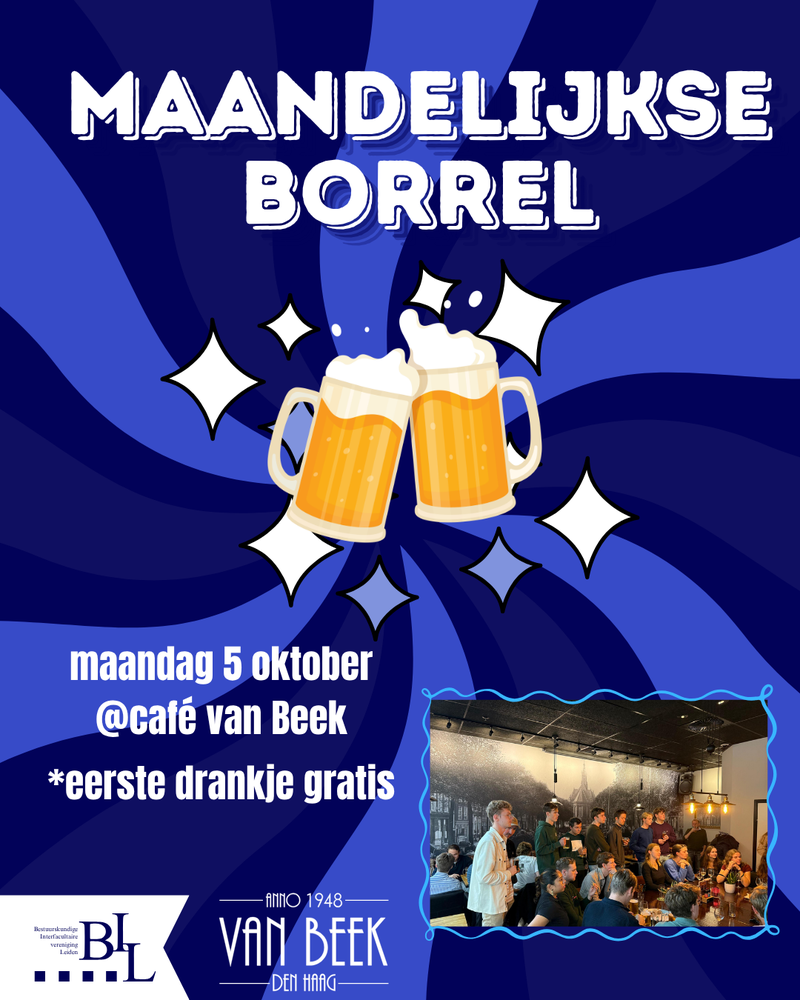 Maandelijkse borrel oktober