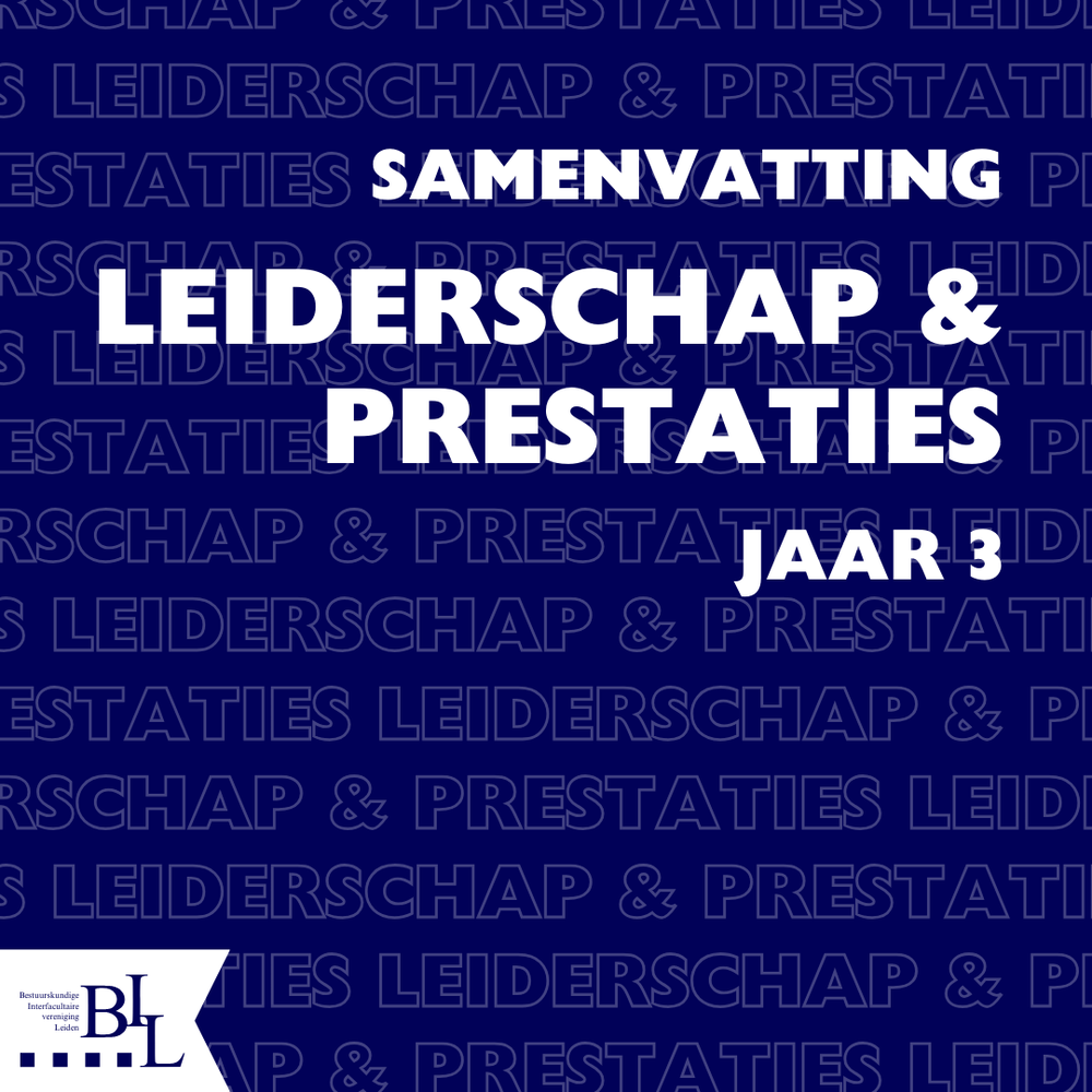 Samenvatting- Publiek Leiderschap