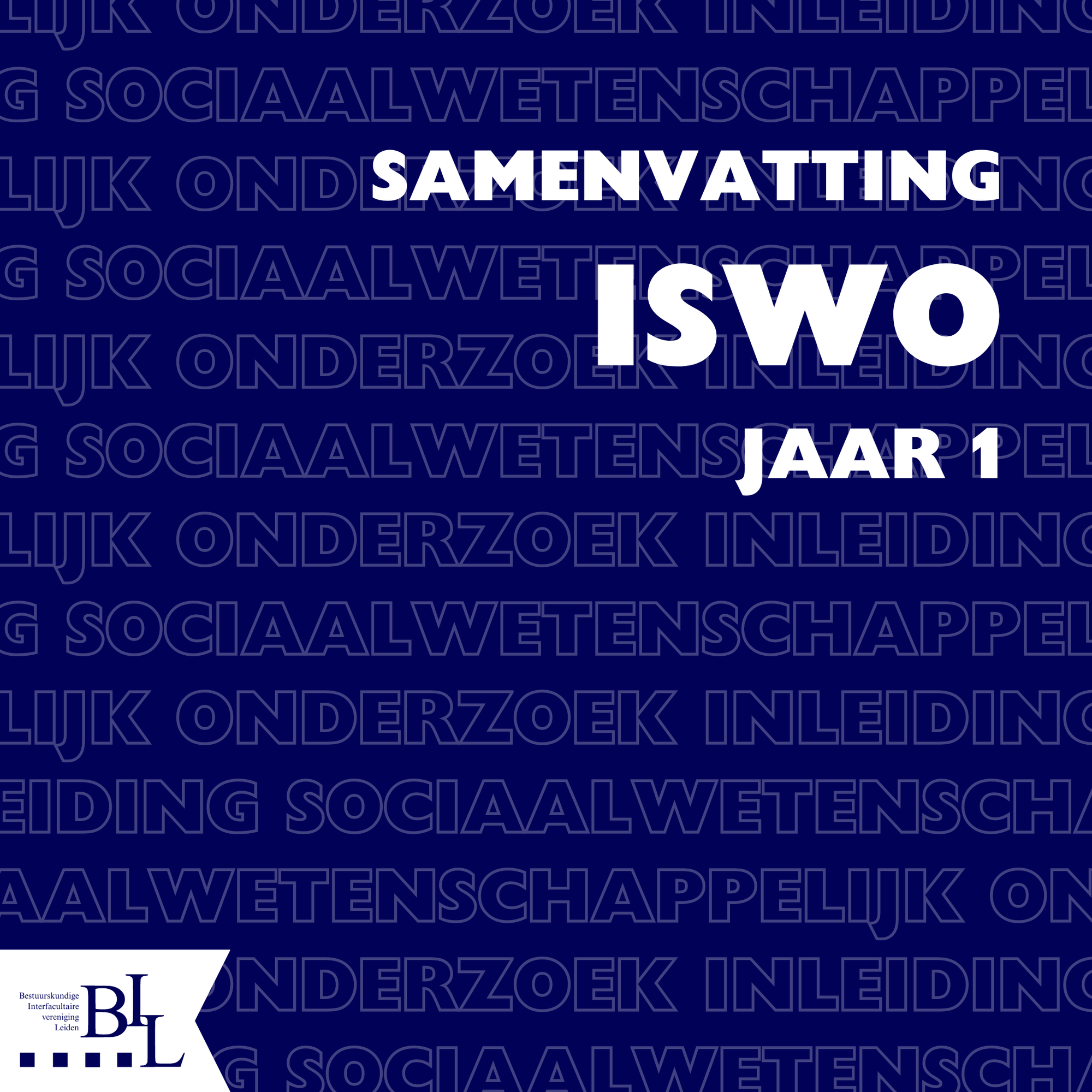 Samenvatting - Inleiding Sociaal Wetenschappelijk Onderzoek (ISWO)